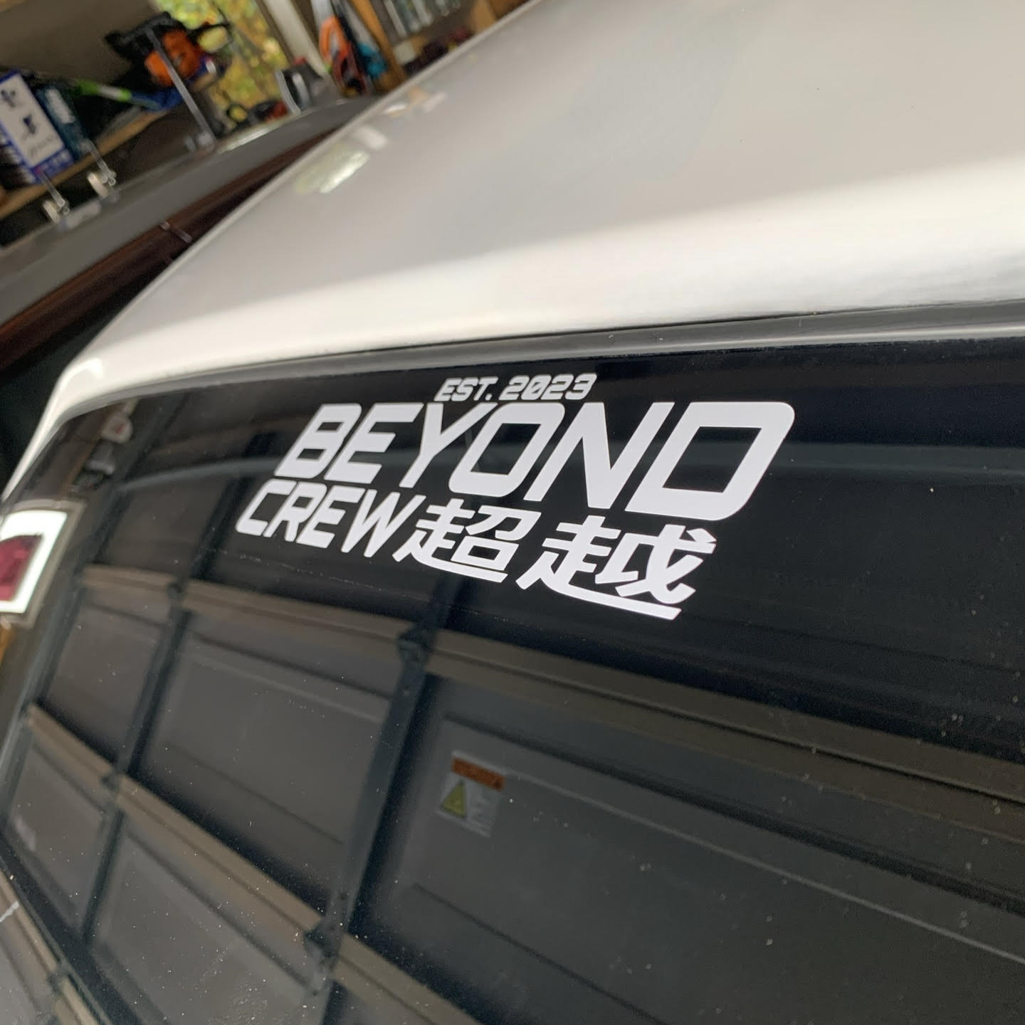 Window Banner - (Custom design) NO Background - Vinyl Decal