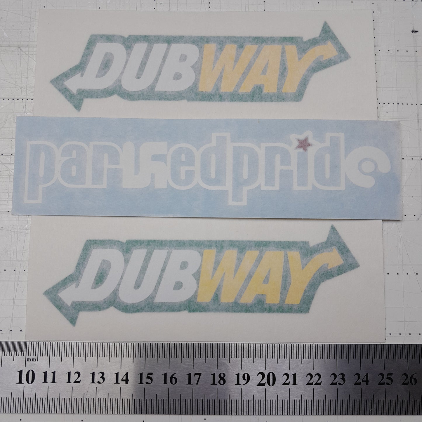 Dubway (Subway mock) Vinyl Layered Car Sticker