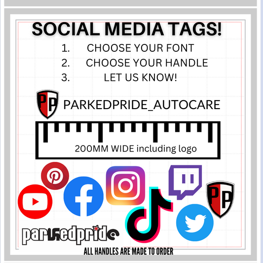 Social Media Car Sticker x2, Create your own!