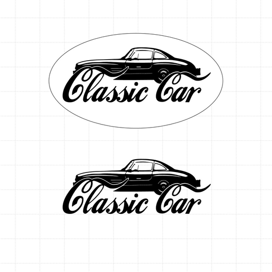 Classic Car Gullwing - Vinyl Decal
