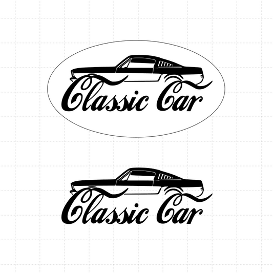 Classic Car Mustang - Vinyl Decal