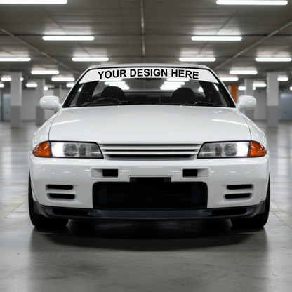 Window Banner - (Custom design) WITH Background - Vinyl Decal