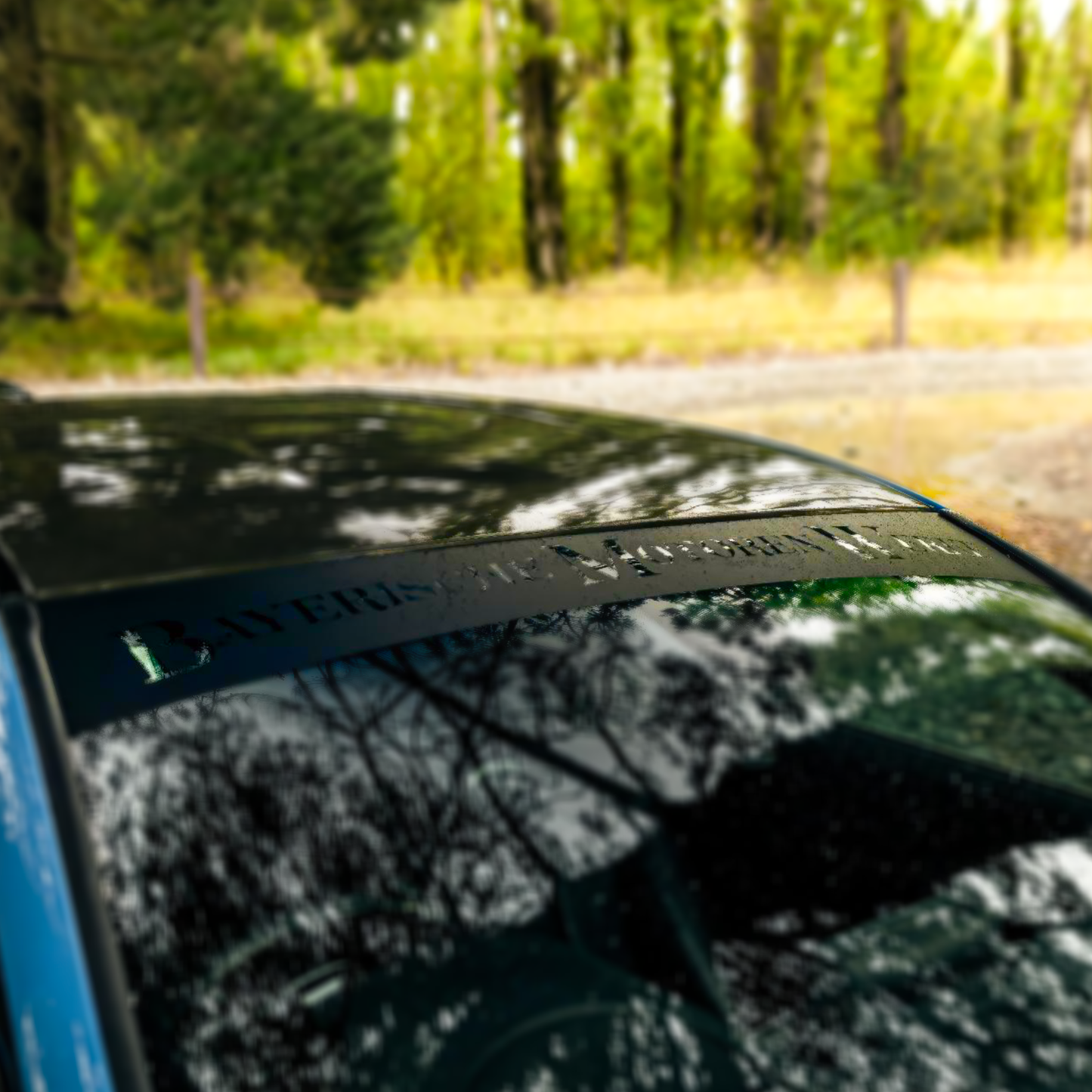 Window Banner - (Custom design) WITH Background - Vinyl Decal