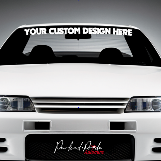 Window Banner - (Custom design) NO Background - Vinyl Decal