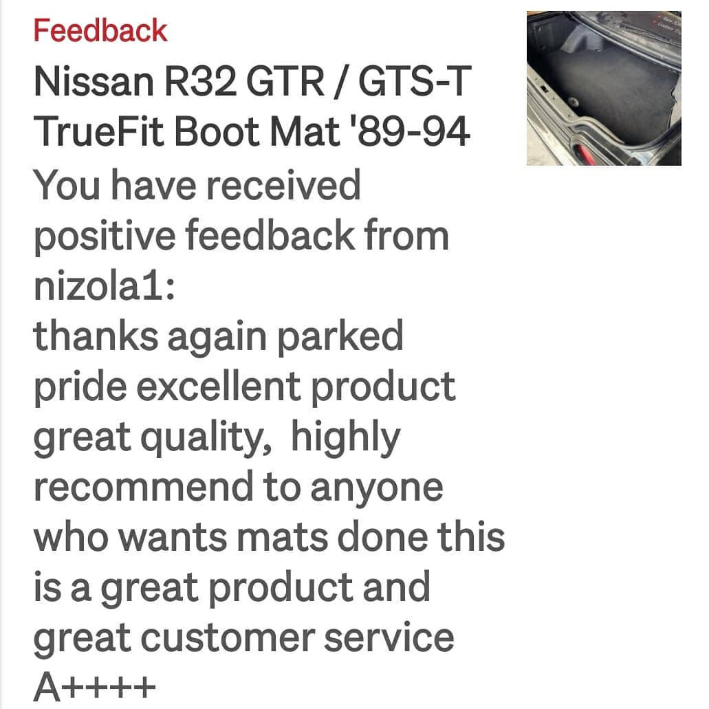 Nissan R33 GTR / GTS-T Boot Mat '93-98.
